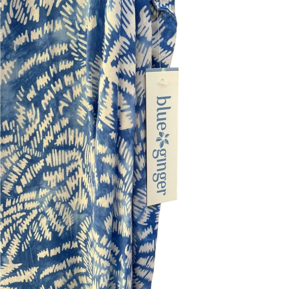 Blue Ginger Marina Lightweight Flowy Sleeveless Asymmetrical Top Tunic Size Med - Picture 3 of 11